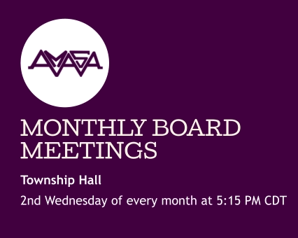 Township Hall 2nd Wednesday of every month at 5:15 PM CDT  MONTHLY BOARD MEETINGS